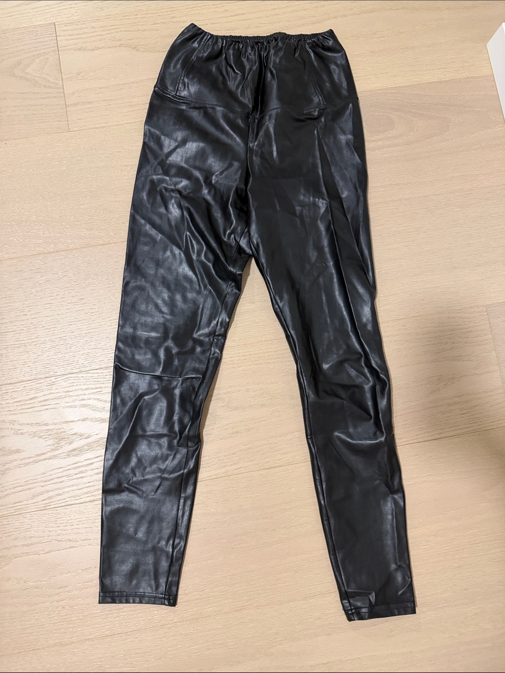 Wilfred Black Faux Leather Jeggings